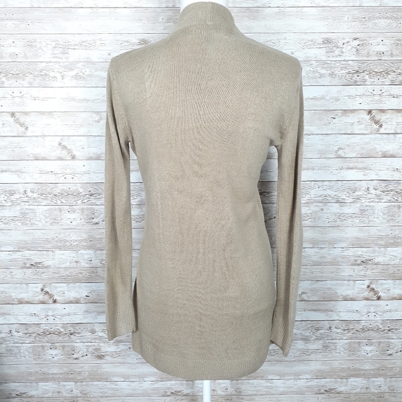 Karen Scott Open Front Cardigan PS Tan 387 - Picture 3 of 5